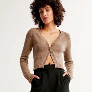 Abercrombie Textural Cardigan brown